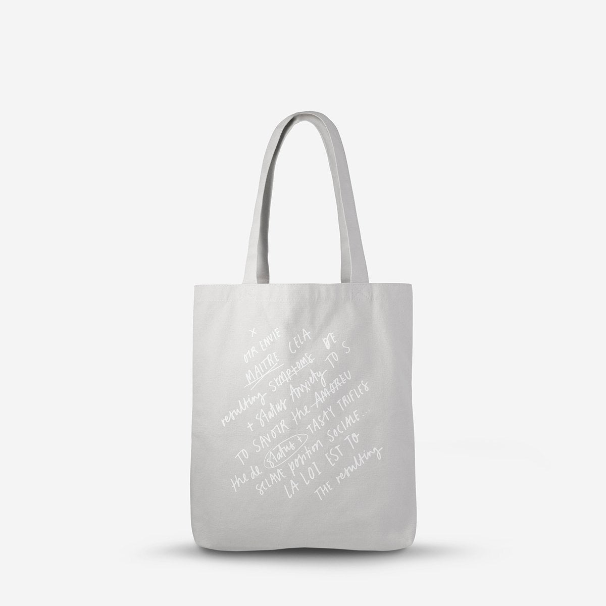 Status Anxiety First Glance Tote- Light Grey
