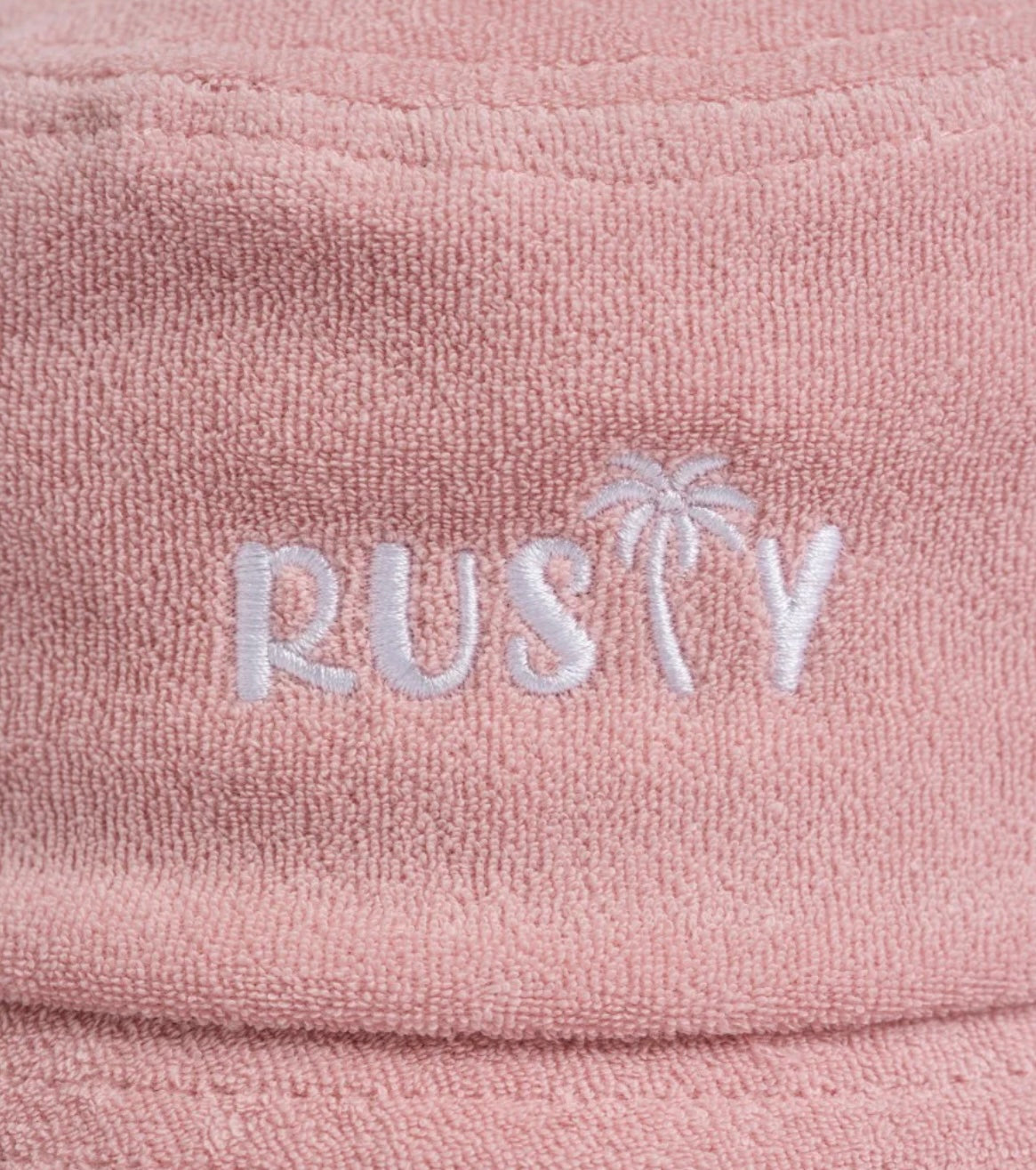Rusty Sunny Towelling Bucket Hat Girls - Pink Nectar