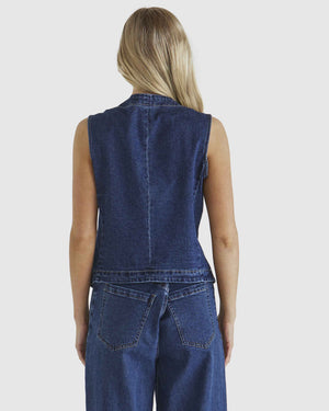 Sass Marza Vest - 78 Wash Blue