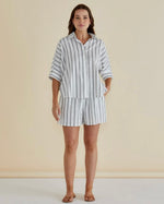 Betty Basics Sierra Short - Black/White Stripe