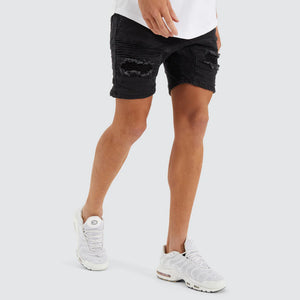 Nena & Pasadena Viper Denim Short - Black