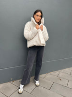 Betty Basics Presley Puffer Jacket - Pearl Beige