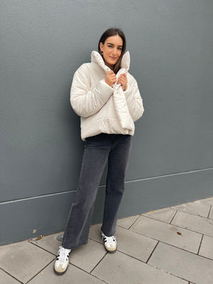 Betty Basics Presley Puffer Jacket - Pearl Beige