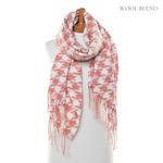THS Pink Big Houndstooth Scarf