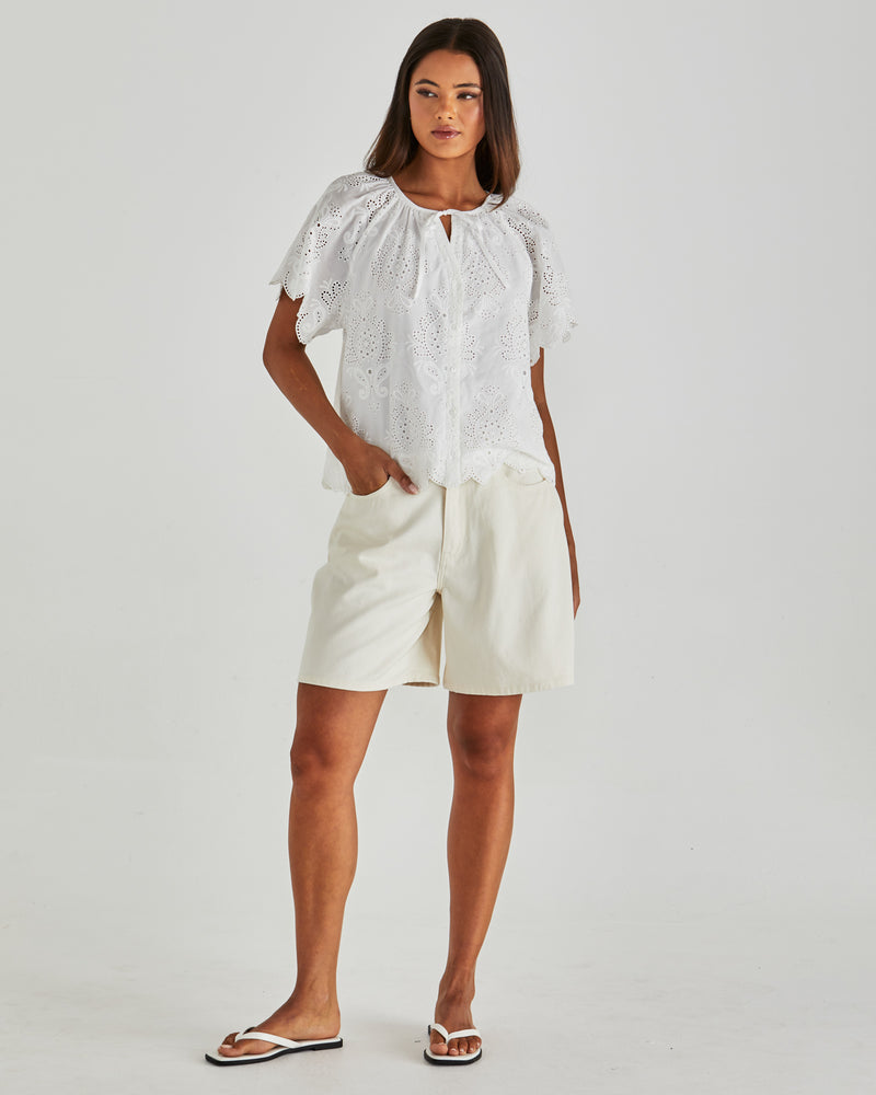 Sass Ani Blouse - White