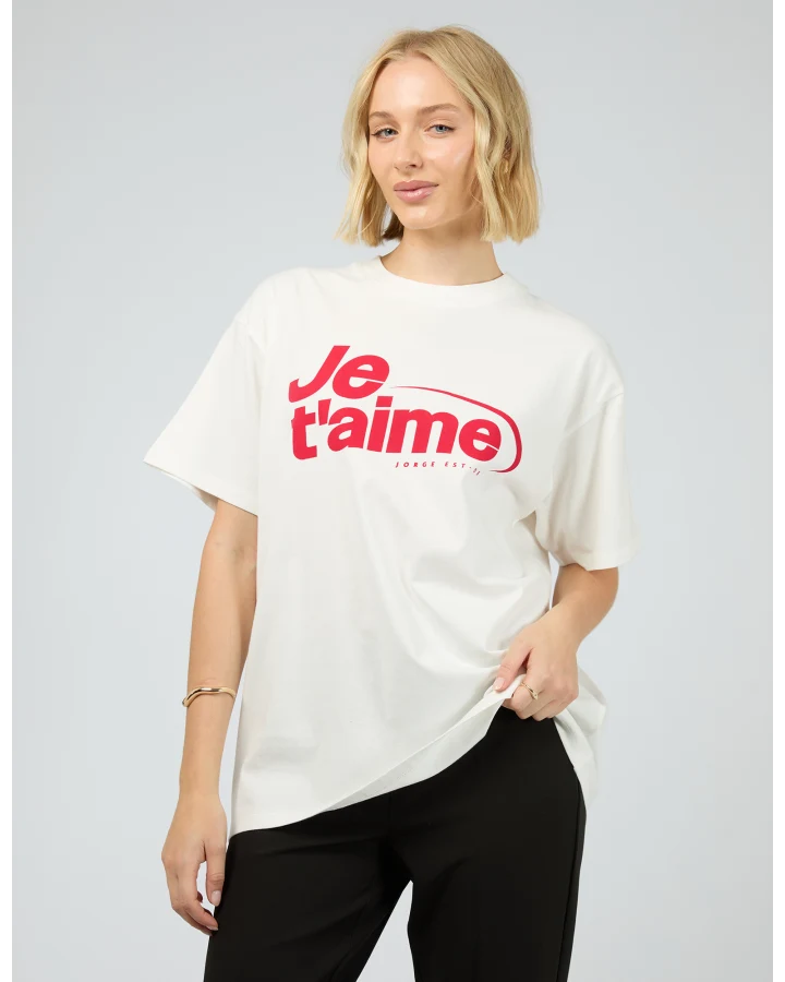 Jorge Je T Aime Tee - Vintage White