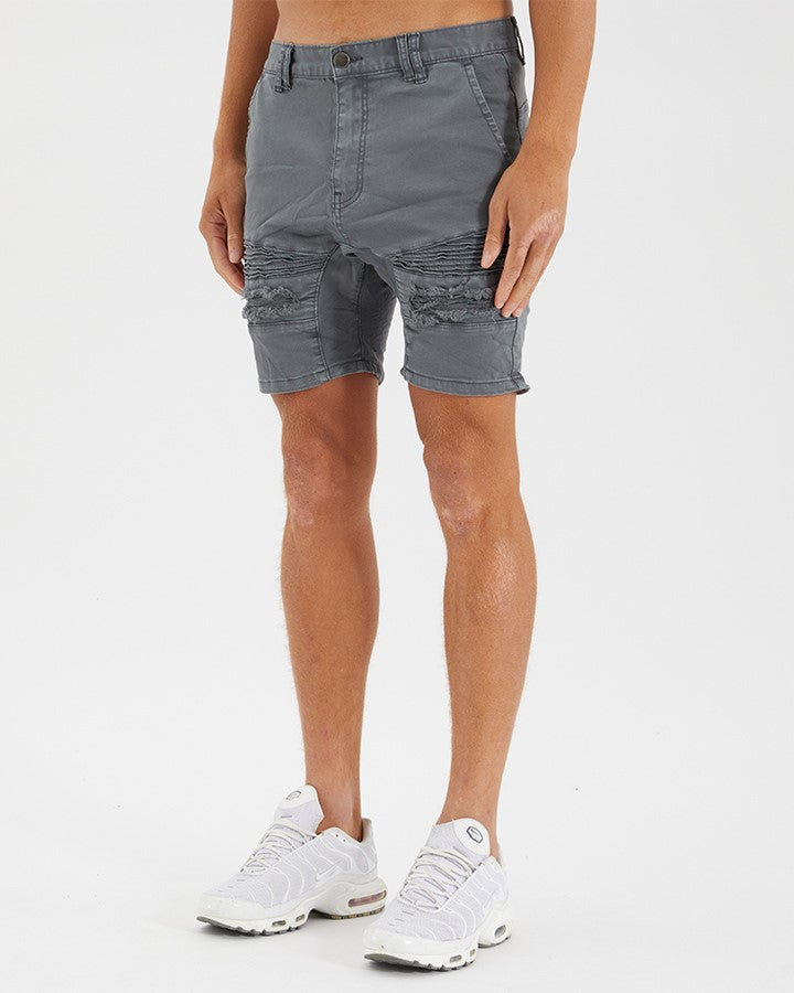 Nena & Pasadena Viper Denim Short - Iron Gate