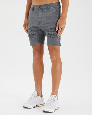 Nena & Pasadena Viper Denim Short - Iron Gate