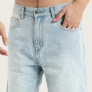 Kiss Chases KS5 Slim Denim Short - Sunbleached