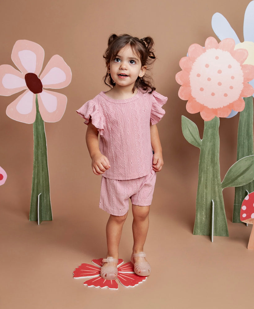 Animal Crackers Textured Short - Pink