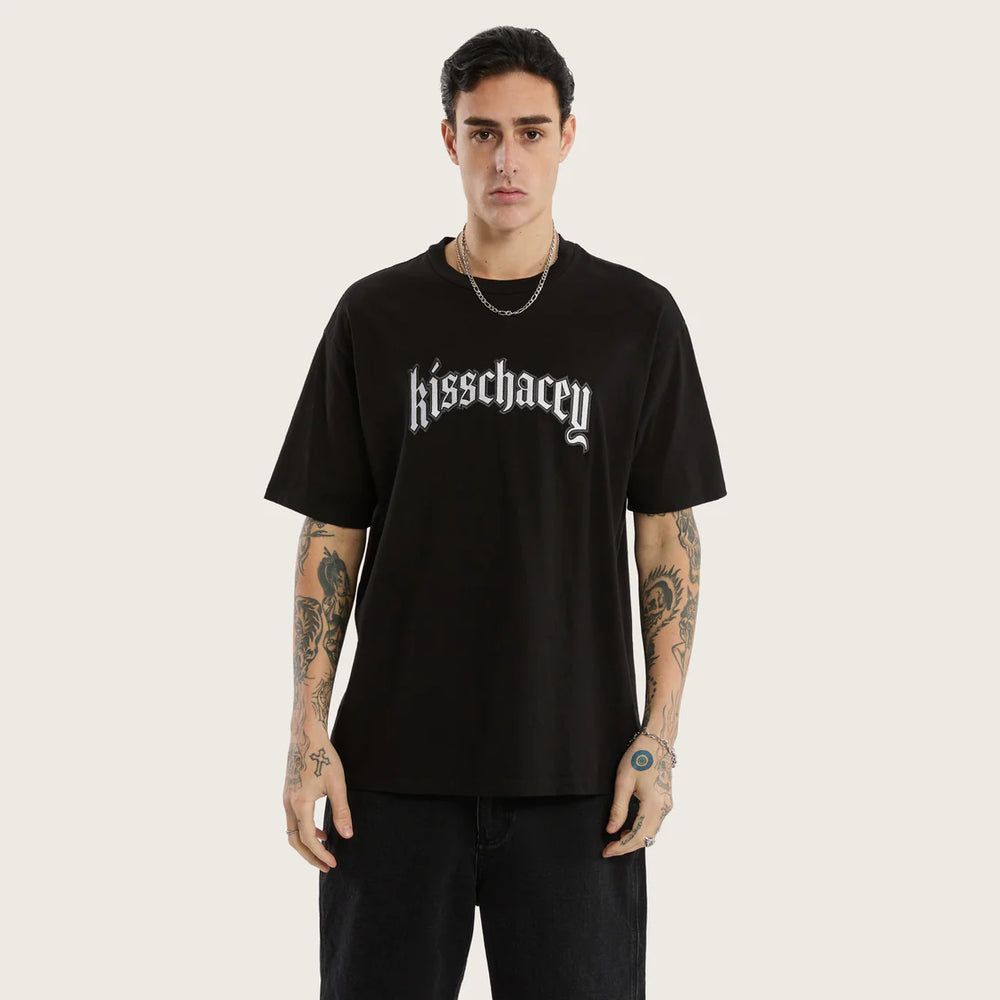 Kiss Chacey Obelisk Box Fit Tee - Jet Black