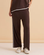 Betty Basics Evelyn Wide Leg Jogger - Chocolate