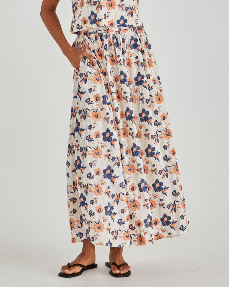 Sass Luca Full Skirt - Floral Embroidery