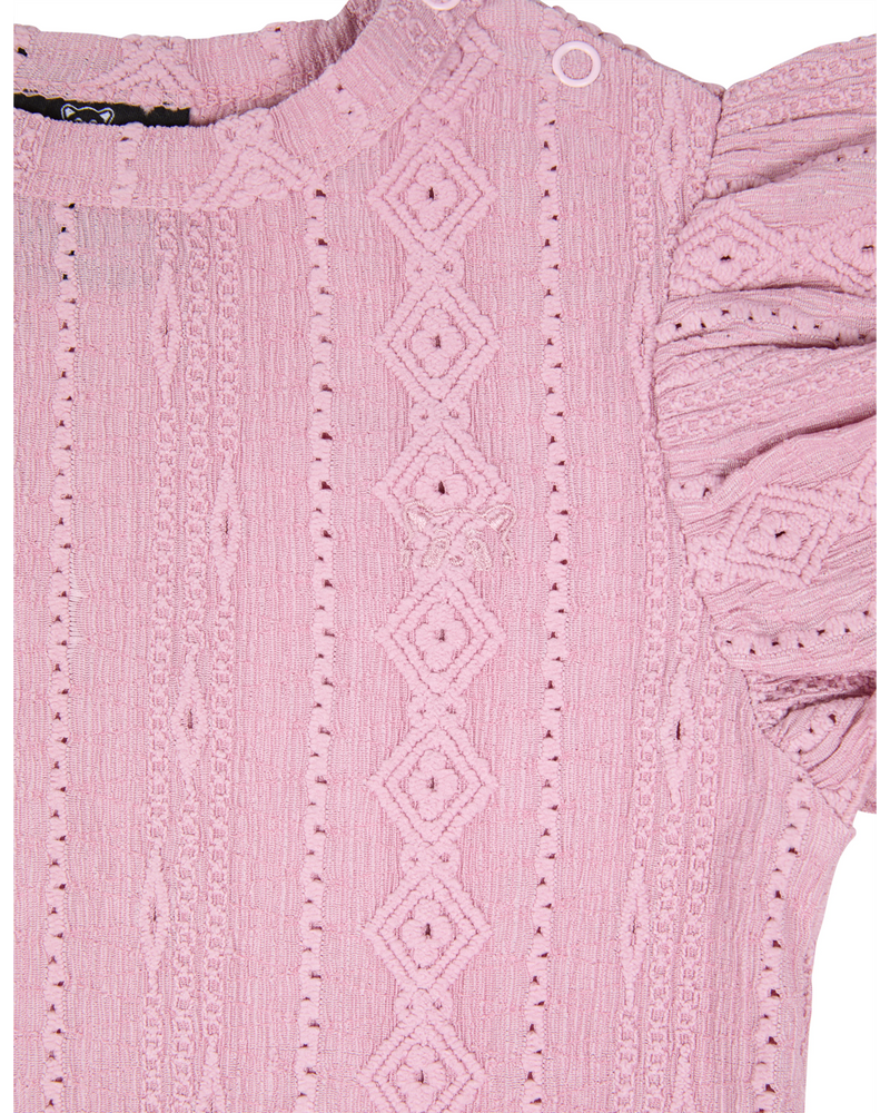 Animal Crackers Textured Top - Pink