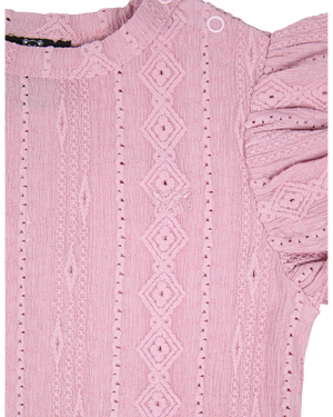 Animal Crackers Textured Top - Pink
