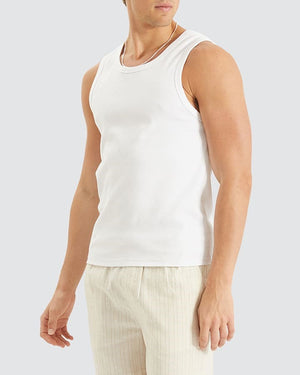 Nomadic Paradise Kia Heavy Waffle Singlet - Optical White