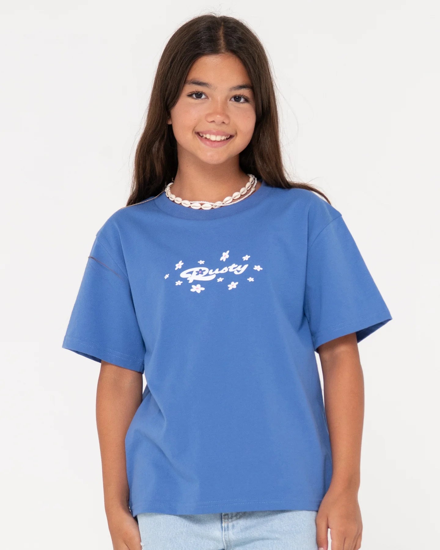 Rusty Wildflower Oversized Tee Girls