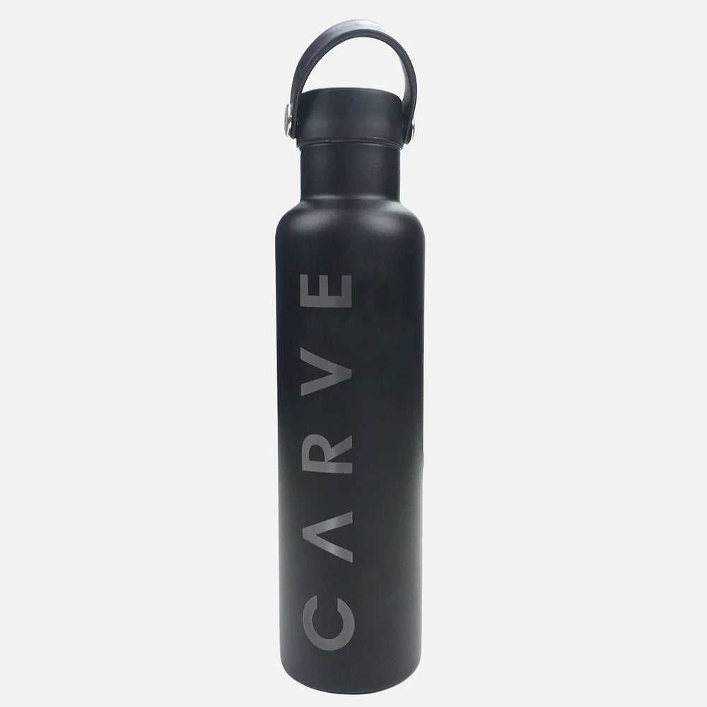 Carve Insulated Drink Bottle 750ml Powder Coated - Black