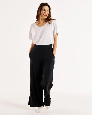 Betty Basics Venus Satin Pant - Black