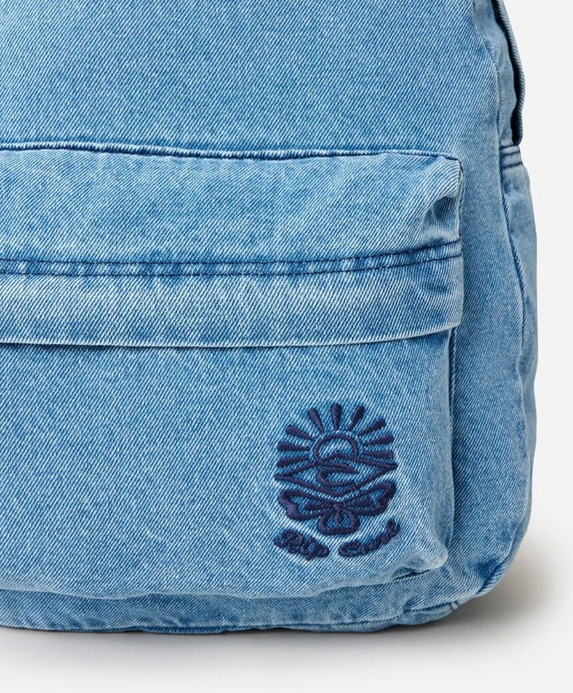 Rip Curl Distressed Denim Backpack 10L - Mid Blue
