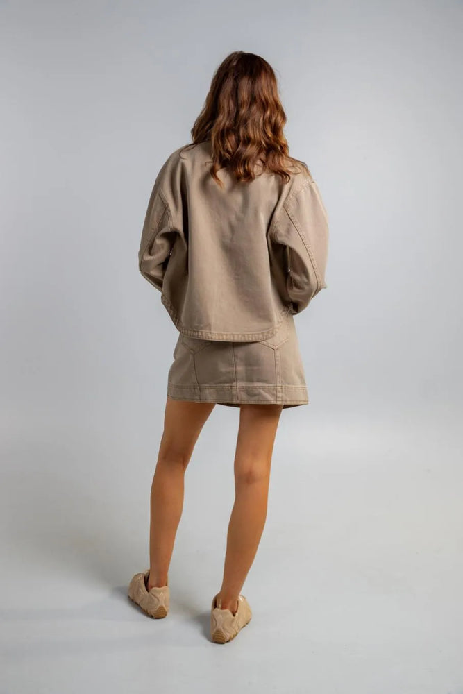 Two Fold Clare Denim Jacket - Olive