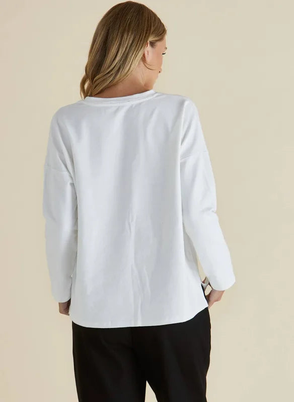 Betty Basics Brixley Long Sleeve Top - White