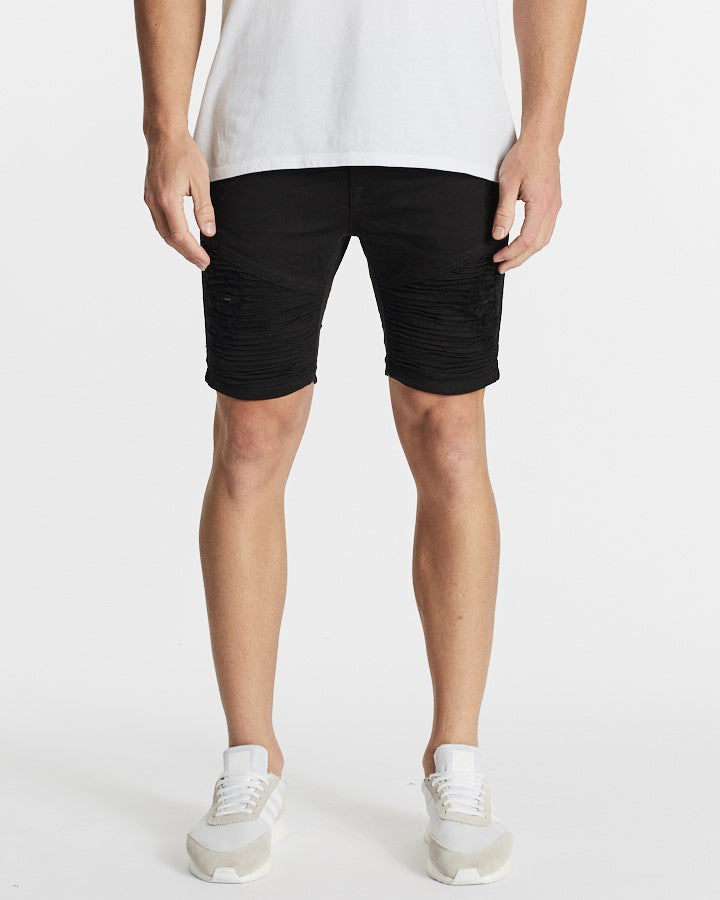 Nena & Pasadena Spitfire Denim Short - Jet Black