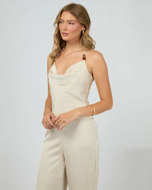 Jorge Briony Halter Neck Top - Pearl