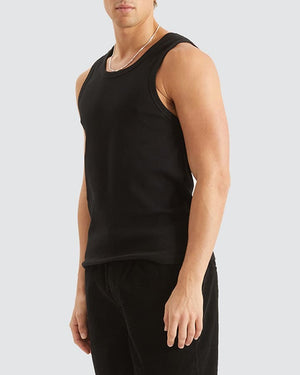 Nomadic Paradise Kai Heavy Waffle Singlet - Black