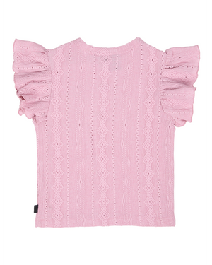 Animal Crackers Textured Top - Pink