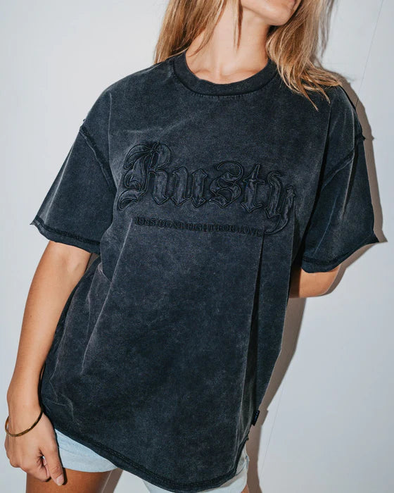 Rusty Roxanne Feeln Rusty Oversize Tee - Washed Black
