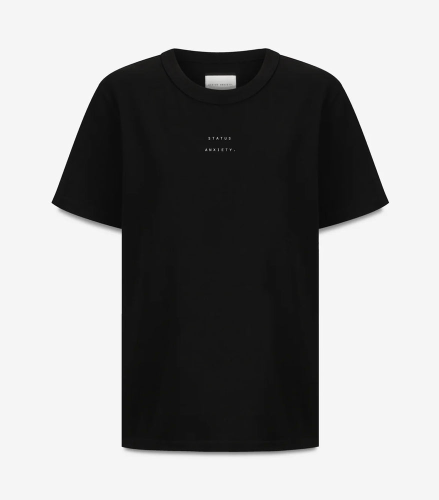 Status Anxiety Feels Right Logo - Women's Tee - Soft Black