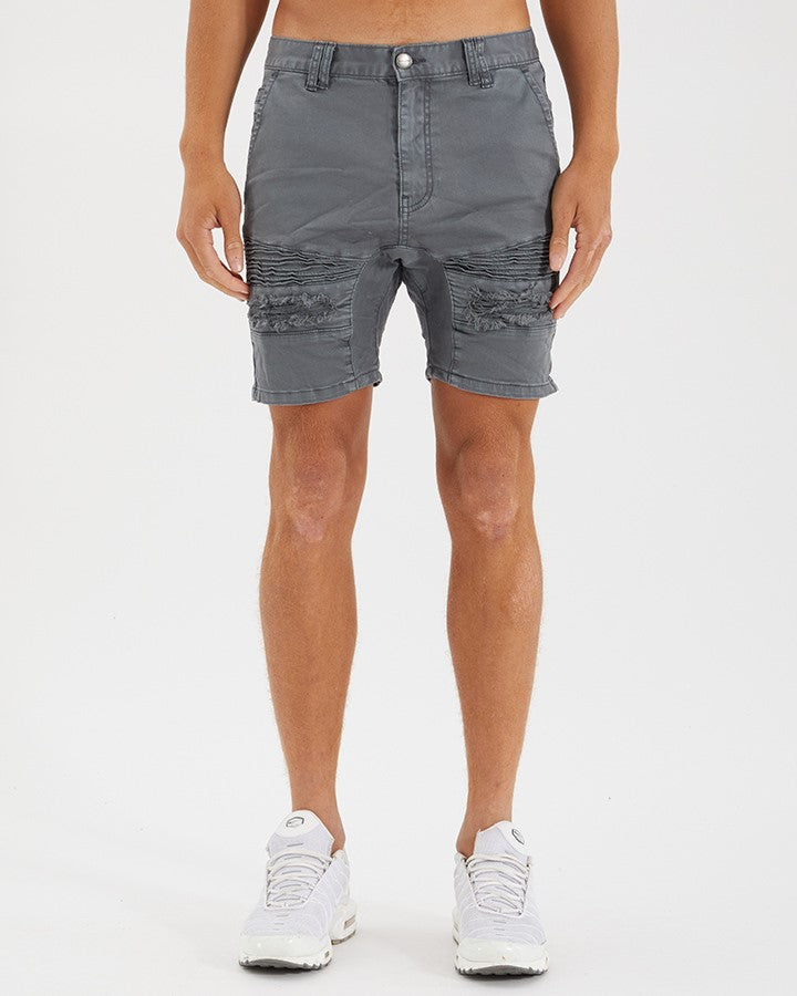 Nena & Pasadena Viper Denim Short - Iron Gate