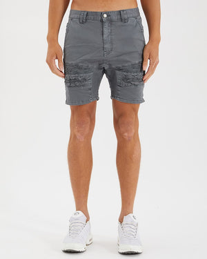 Nena & Pasadena Viper Denim Short - Iron Gate
