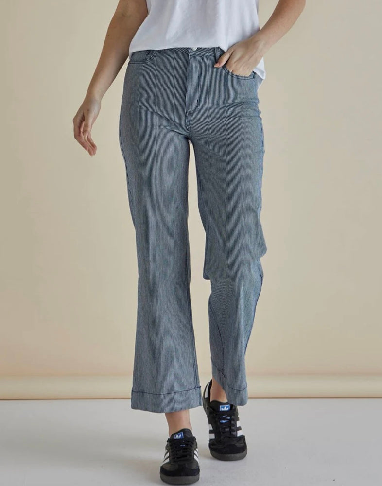 Betty Basics Willow Pinstripe Wide Leg - Pinstripe