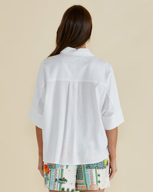 Betty Basics Lynwood Linen Shirt - White