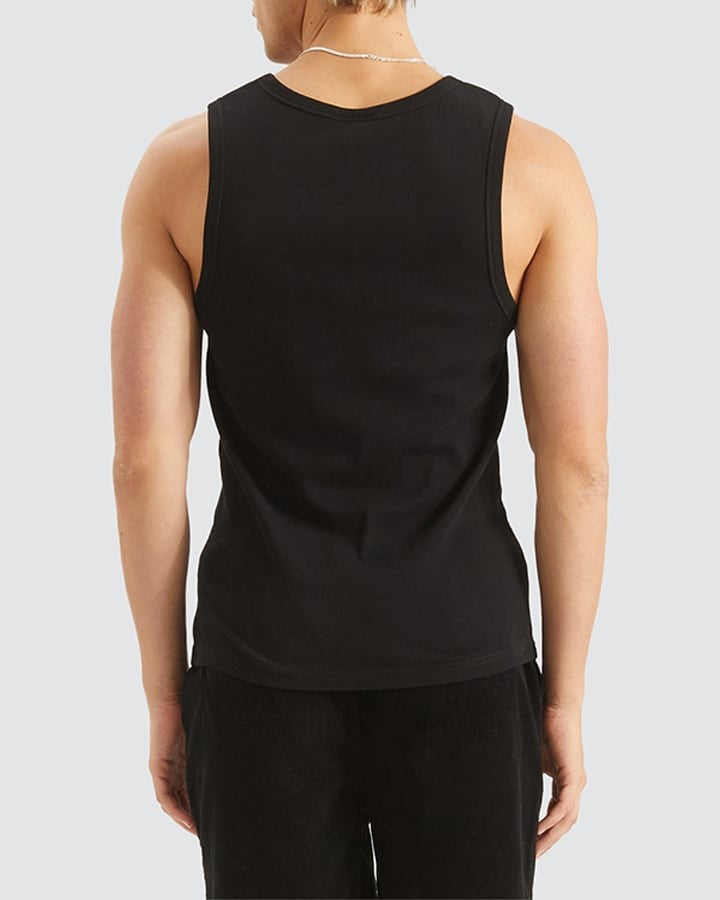 Nomadic Paradise Kai Heavy Waffle Singlet - Black