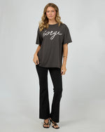 Jorge Script Tee - Washed Black