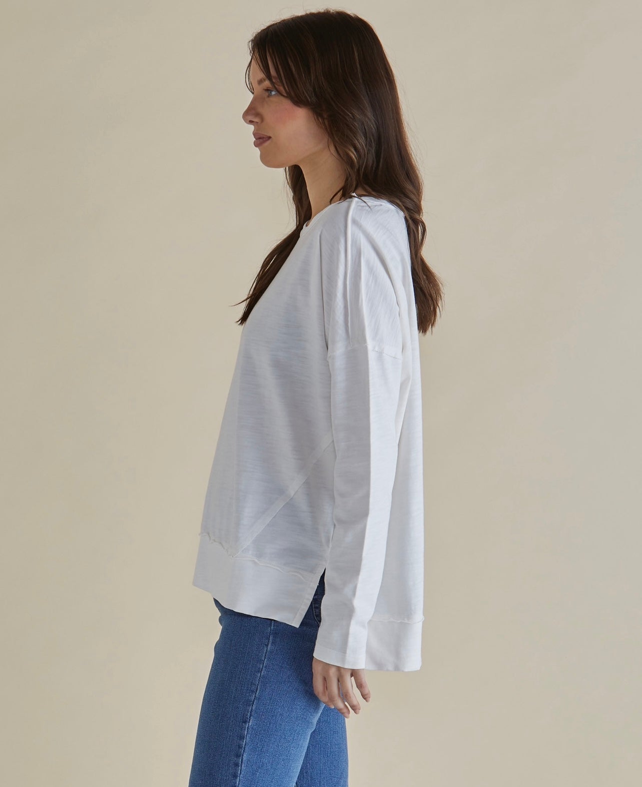 Betty Basics Roxette L/S Tee - White
