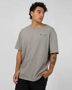 St Goliath Link Script Tee - Smoke