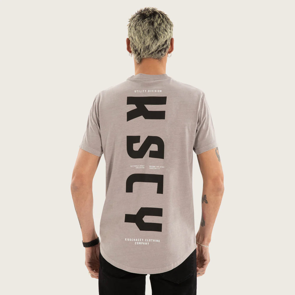 Kiss Chacey Fallout Dual Curved Tee - Pigment Gull