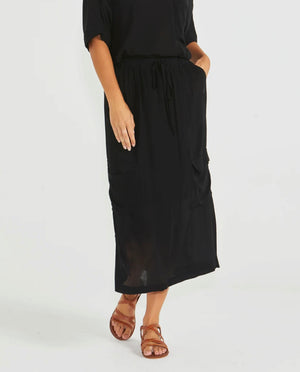 Sass Raga Cargo Skirt - Black
