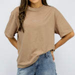 Carve women’s Oversized Shirt Sleeve Tee - Nude