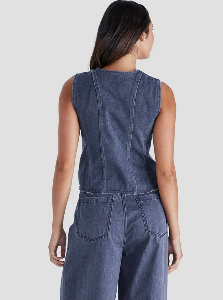 Sass Ainsley Vest - Dark Denim