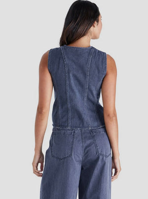 Sass Ainsley Vest - Dark Denim