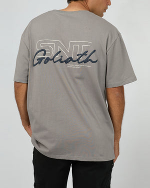 St Goliath Link Script Tee - Smoke