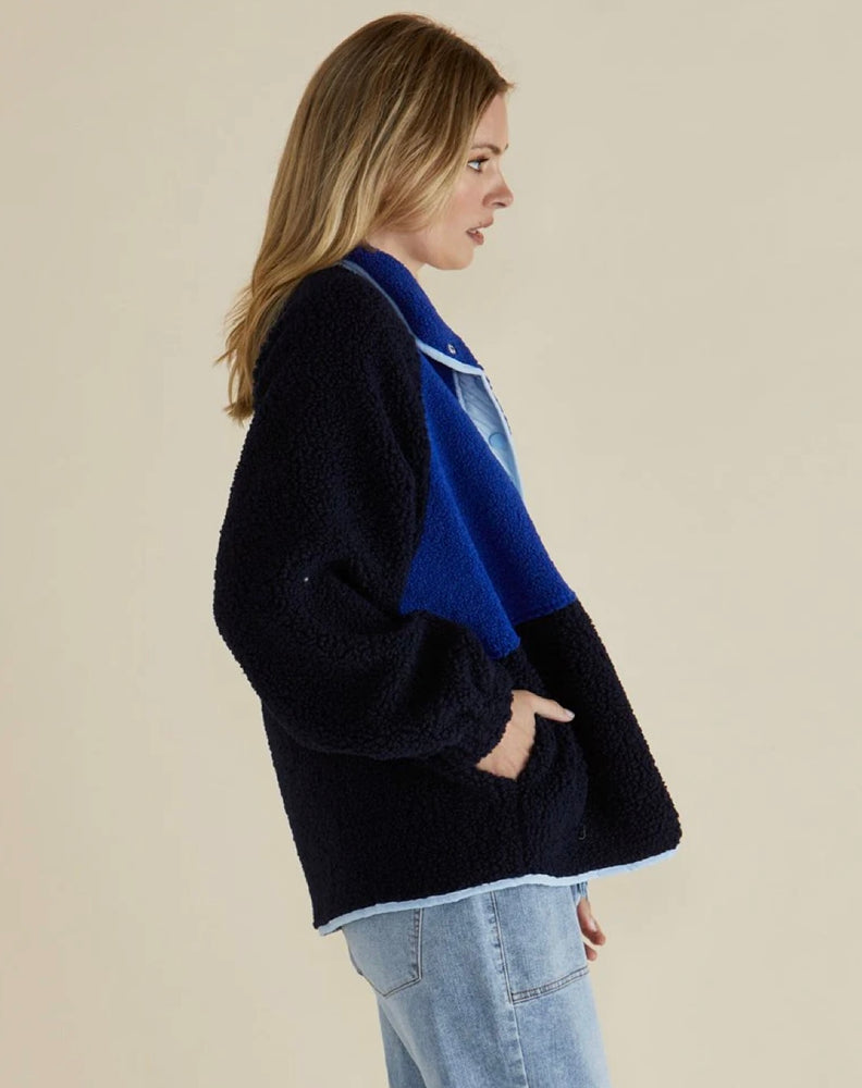Betty Basics Franklin Fleecy Jacket - Blue