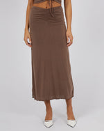 Jorge Luxe Maxi Skirt - Brown