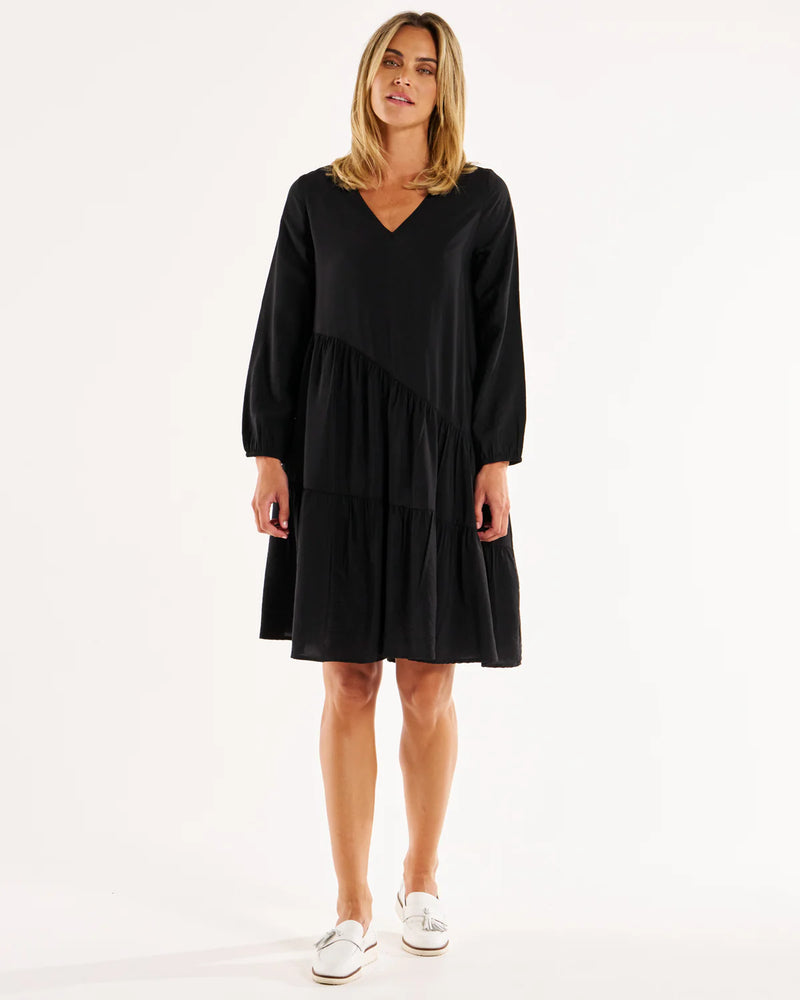 Betty Basics Tenley Teired Dress - Black