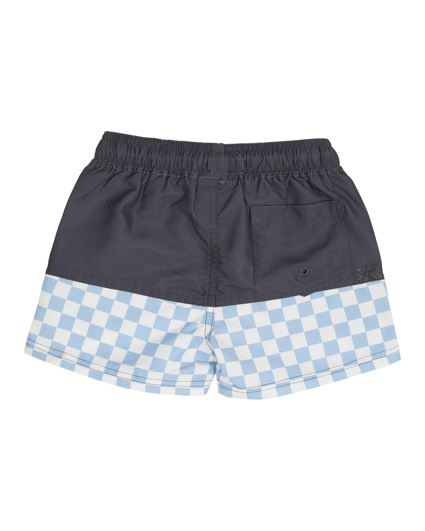 Animal Crackers Check Panel Short - blue